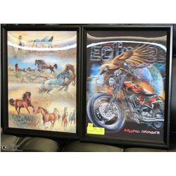 LOT OF TWO 3D FRAMED PICTURES INCL ROLLING