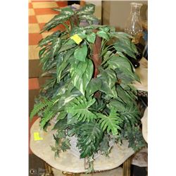 PAIR OF ARTIFICIAL FLOWERS IN POTS