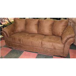 BROWN MICROFIBRE 90" X 36" SOFA