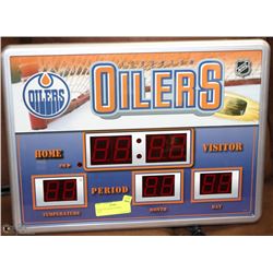LIGHT UP OILERS SCOREBOARD 19” X 14”