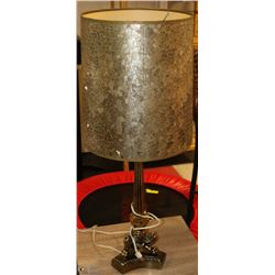 VINTAGE BRASS TABLE LAMP WITH SNAKESKIN STYLE