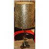 Image 1 : VINTAGE BRASS TABLE LAMP WITH SNAKESKIN STYLE