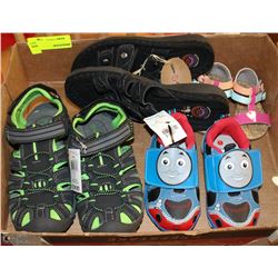 BOX OF NEW ASSORTED SIZES KIDS SHOES