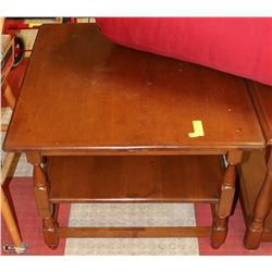 SOLID WOOD END TABLE 29” X 29”