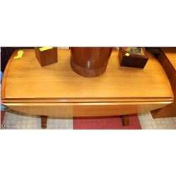 SOLID WOOD DROP LEAF COFFEE TABLE 37” X 15”