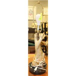 VINTAGE FOSSIL BONE LAMP