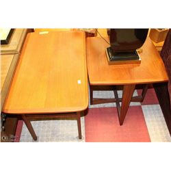 TEAK WOOD 30" X 18" X 20"H END TABLE SOLD WITH