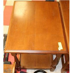 SOLID WOOD END TABLE 26” X 20”