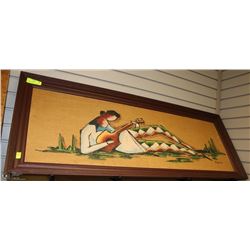 CANVAS PAINTING BY FERMOS FRAMED 52"X20"