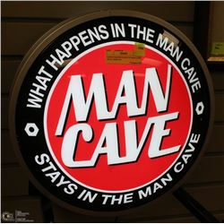 LARGE ROUND LIGHT UP MAN CAVE WALL DISPLAY