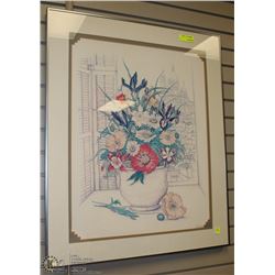 ESTATE FRAMED FLOWER PICTURE