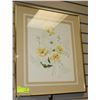 Image 1 : ESTATE BRASS TONE FRAMED FLOWER PICTURE