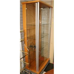 WOOD & GLASS DISPLAY CABINET