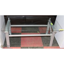 GLASS TOP COFFEE TABLE