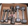Image 1 : BOX W/ 6 METAL DUMBELLS