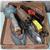 Image 1 : BOX LOT OF SAD IRONS WITH FOUR COLLECTABLE
