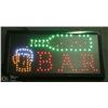 Image 1 : LIGHT UP BAR FLASHING SIGN 19” X 10”