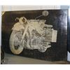 Image 1 : MOTORCYCLE CANVAS ART PICTURE