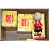 Image 1 : THREE HALLMARK PEANUTS FIGURINES - 2 X CHARLIE