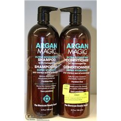 LOT OF 2 ARGAN MAGIC SHAMPOO AND CONDITIONER 946ML