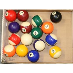FULL SET OF 9 BALL POOL BALLS