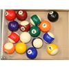 Image 1 : FULL SET OF 9 BALL POOL BALLS