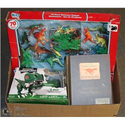 FLAT WITH ALL DINOSAUR TOYS  AND MORE