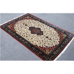 Magnificent fine quality pure silk Persian Qum Rug