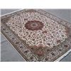 Image 2 : High quality fascinating highlight silk Tabriz Rug