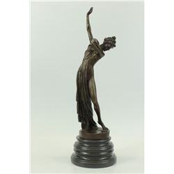 Nude Dancer Bronze Sculpture on marble base Figurine