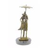 Image 1 : Signed Aldo Vitaleh Two Lovers In Rain Bronze Sculpture on marble base Statue