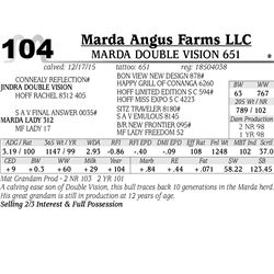 Lot 104 - Marda Double Vision 651