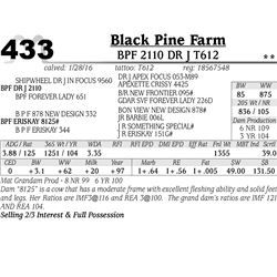 Lot 433 - BPF 2110 DR J T612