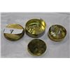 Image 1 : TWO BRASS DRESSER DISHES AND WATERFORD CRYSTAL BIRD PENDANT