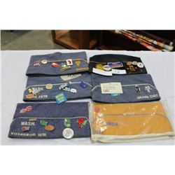 LOT OF LEGION HATS AND PINS
