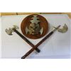 Image 1 : TWO DECORATIVE AXES AND MASK
