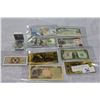 Image 1 : LOT OF FOIL BILLS AND VARIOUS MONIES AND RUBLE COIN