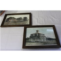 TWO OAK FRAMED VINTAGE PRINTS