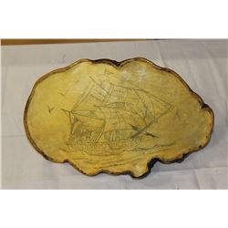 HARD COATED FUNGUS WITH SHIP DRAWING
