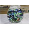 Image 1 : GLASS JAR OF MARBLES