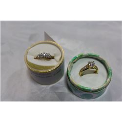 TWO STERLING DINNER RINGS