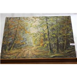 ORIGINAL SIGNED PAINTING ON CANVAS "DEEP WOODS"