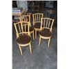 Image 2 : SET OF FOUR LEATHER SEAT BENTWOOD CHAIRS