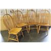 Image 1 : SET OF FOUR OAK HOOPBACK CHAIRS