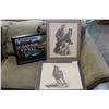 Image 1 : TWO PRINTS OF DRAWINGS AND NASCAR PRINT