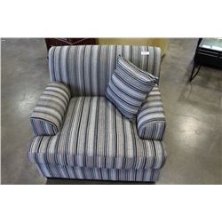 BRAND NEW ASHLEY STRIPED UPOSTERED ARMCHAIR