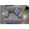 Image 1 : BRAND NEW ASHLEY STRIPED UPOSTERED ARMCHAIR