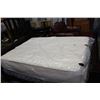 Image 1 : PINE DOUBLE SIZE BEDFRAME WITH SEALY MATTRESS