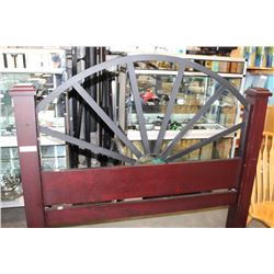 QUEENSIZE MAHOGANY FINISH BED FRAME