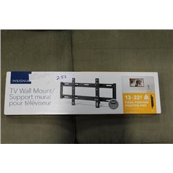 AS NEW 13-32" FIXED POSITION INSIGNIA TV WALL MOUNT,